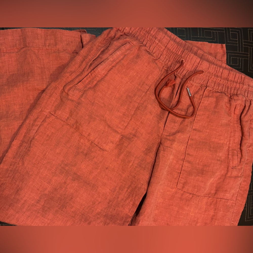 Athleta retreat high rise wide leg linen pant - Picture 3 of 4